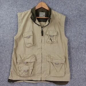 90s VINTAGE Safari Vest Kids XL Khaki BUGLE BOY Tactical Hunting Fishing Utility